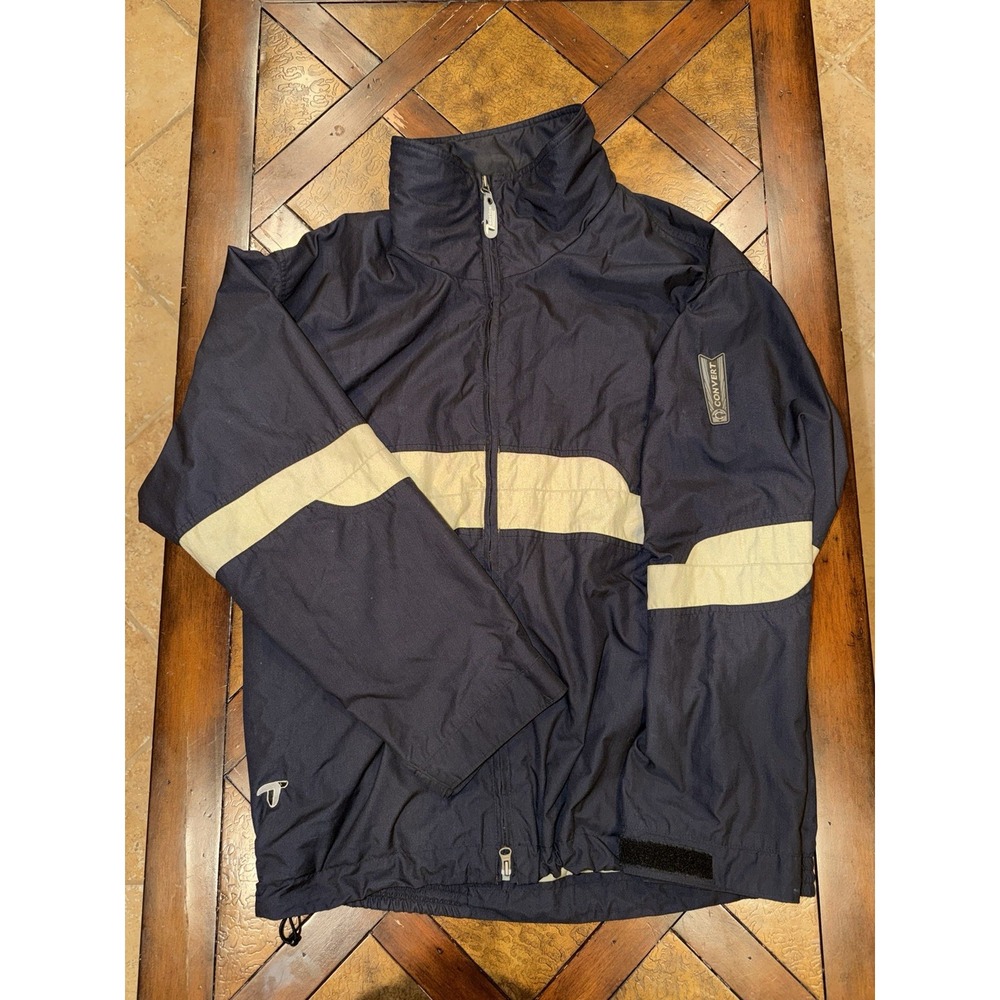 Men's Vintage Columbia Convert Jacket Size L Black And Gold